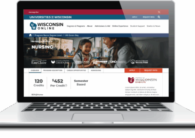 Universities of Wisconsin Online Website UX/UI Design